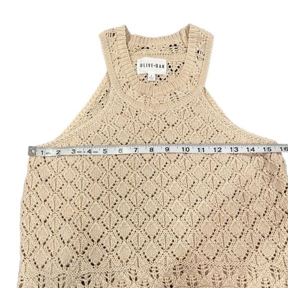 Olive + Oak Knit Women's Sleeveless Top Light Brown Size Small - Picture 6 of 6
